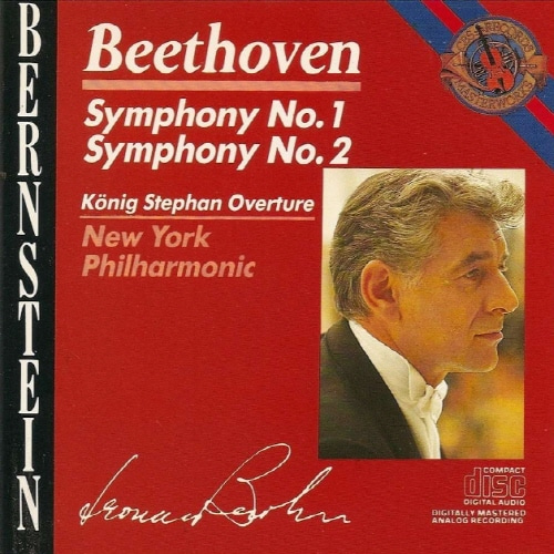 [중고] Leonard Bernstein / Beethoven : Symphonies No.1 &amp; 2 (수입/mk42219)