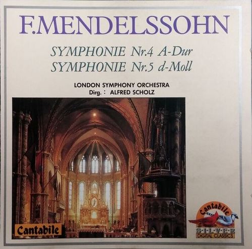 [중고] Alfred Scholz, London Symphony Orchestra / Mendelssohn : Symphonie Nr.4-5 (srk5008)