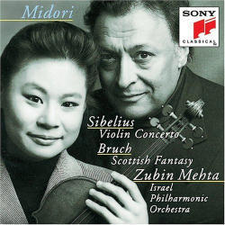 [중고] Midori, Zubin Mehta / 시벨리우스 : 바이올린 협주곡 &amp; 브루흐 : 스코티쉬 환상곡 (Sibelius : Violin Concerto) (수입/sk58967)