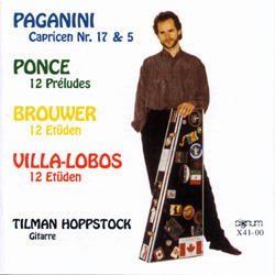 [중고] Tilman Hoppstock / Paganini, Ponce, Brouwer, Villa-Lobos : Work for Guitar (수입/sigx4100)