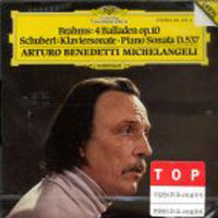 Arturo Benedetti Michelangeli / Brahms : 4 Ballades Op10, Schubert : Klaviersonate Piano Sonata D537 (홍보용/미개봉/dg0536)