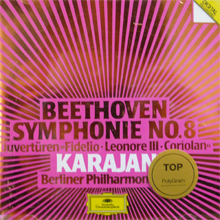 [중고] Herbert von Karajan / Beethoven : Symphonie No.8, Ouverturen (홍보용/dg0595)