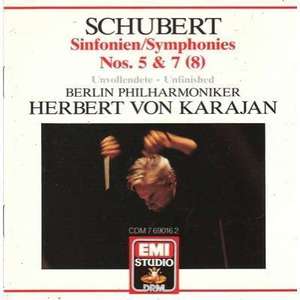 [중고] Herbert Von Karajan / Schubert: Symphonies Nos. 5 &amp; 7 (8) (수입/cdm7690162)