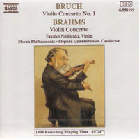 [중고] Takako Nishizaki / Bruch: Violin Concerto No.1, Brahms: Violin Concerto (수입/8550195)
