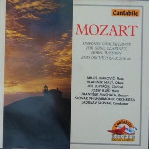 [중고] Ladislav Slovak / Mozart : Sinfonia Concertante for Ob, Cl, Hn, Bn &amp; Orchestra, etc (sxcd5106)