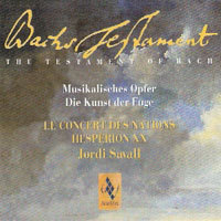 [중고] Jordi Savall / Bach : Testament - Musical OfferingㆍThe Art Of Fugue (3CD Box Set/수입/av9819