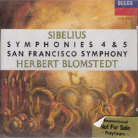 Herbert Blomstedt / Sibelius : Symphony No4.5 (홍보용/미개봉/dd0911)