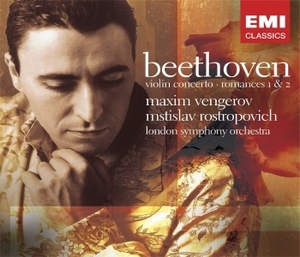 [중고] Maxim Vengerov &amp; Mstislav Rostropovich / 베토벤 : 바이올린 협주곡, 로망스 [ekcd-0813] (홍보용)