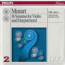 [중고] Gerard Poulet, Blandine Verlet / Mozart : 16 Sonatas For Violin &amp; Harp Sichord (수입/2CD/4388032)