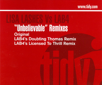 [중고] Lisa Lashes vs.  Lab 4 / Unbelievable Remixes (수입/Single)