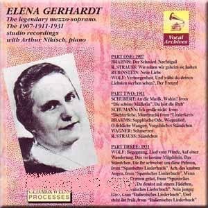Elena Gerhardt / The Legendary Mezzo-Soprano. The 1907-1911-1931 (수입/미개봉/va1102)