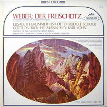 [중고] [LP] Elisabeth Grummer, Joseph Keilberth / Weber : Der Freischutz (수입/하드박스/2LP/ib6010)