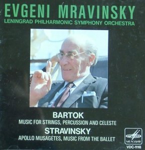 [중고] Evgeni Mravinsky / Bartok: Music For Strings, Percussion And Celeste; Stravinsky: Apollo Musagetes, Music From The Ballet (일본수입/vdc1118)