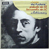 [중고] [LP] Vladimir Ashkenazy / Chopin : The 4 Scherzi, Prelude, Op.45, Barcarolle, Op.60 (sel0279)