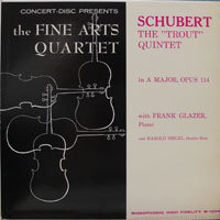 [중고] [LP] The Fine Arts Quartet / Schubert : The Trout Quintet (수입/m1206) - sr81