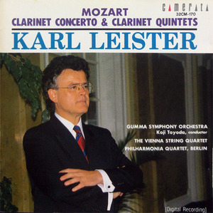[중고] Karl Leister / Mozart Clarinet Concerto &amp; Clarinet Quintets (일본수입/32cm170)
