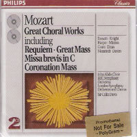 Colin Davis / Mozart : Great Choral Works (2CD/미개봉/홍보용/dp2749)