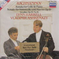 Lynn Harrell, Vladimir Ashkenazy / Rachmaninov : Sonata for Cello &amp; Piano, etc. (미개봉/홍보용/dd2120)