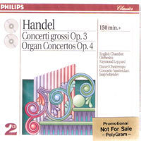 Raymond Leppard / Handel : Concerti Op3.4, Organ Concertos Op.4 (2CD/미개봉/홍보용/dp2755)