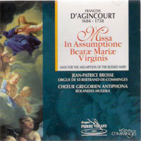 [중고] Jean-Patrice Prosse / D&#039;Agincourt : Mass for the Assumption (수입/pv796014)