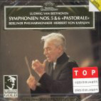 [중고] Herbert Von Karajan / Beethoven : Symphony No.5.6 Pastorale (수입/4390042)