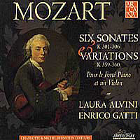Laura Alvini, Enrico Gatti / Mozart : Six Sonatas &amp; Variations K301-306 &amp;359-360 (2CD/digipack/수입/미개봉/a406)