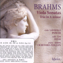 Lawrence Power / Brahms : Viola Sonatas Op.120 Trio In A Minor Op.114 (수입/미개봉/cda67584)